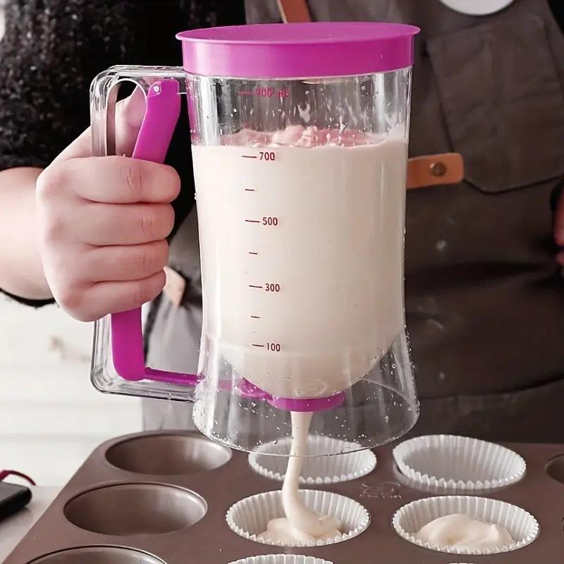 Easy Pour Batter Dispenser Modern Silicone Stainless Steel Batter Cup for Perfect Portions