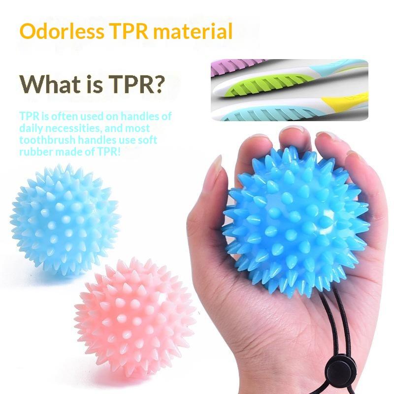 Tpr Hand Finger Grip Ball For Elderly Massage Rehabilitation Exercise Training Ergonomic Design Hand Therapy Ball