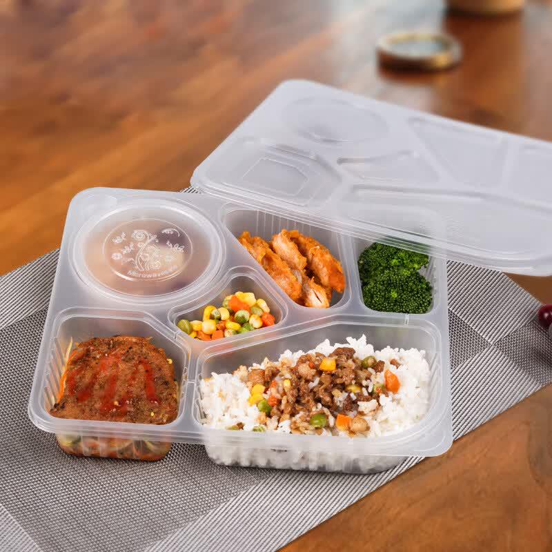 

Disposable 6-Compartment Lunch Boxes with Soup Bowls (400 Sets)