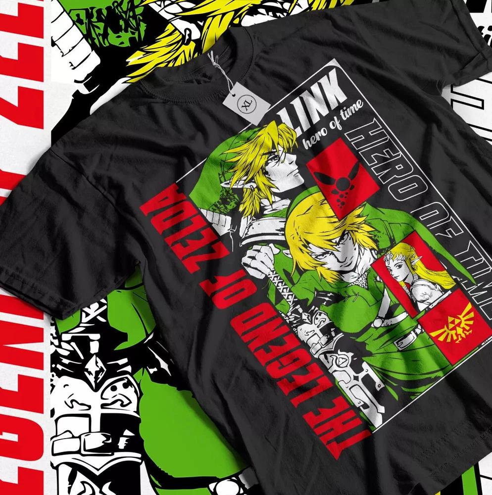 The Legend Of Zelda Tshirt Link To The Past Graphic Print Gift Shirt Black S