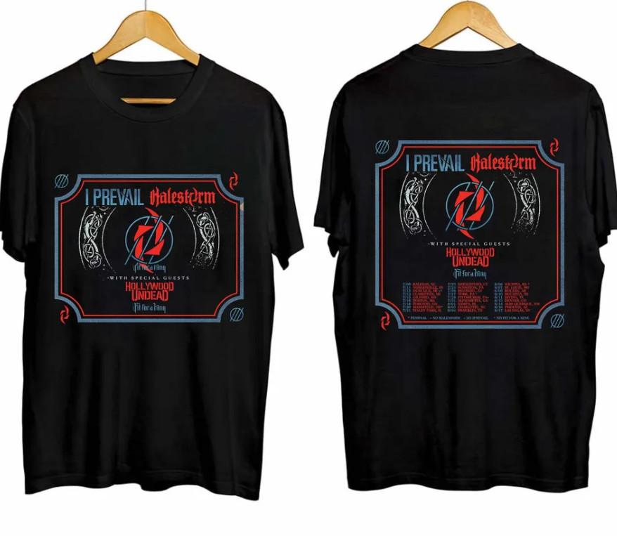 Halestorm and I Prevail 2024 Tour Double Sided Shirt Heavyweight Shirt