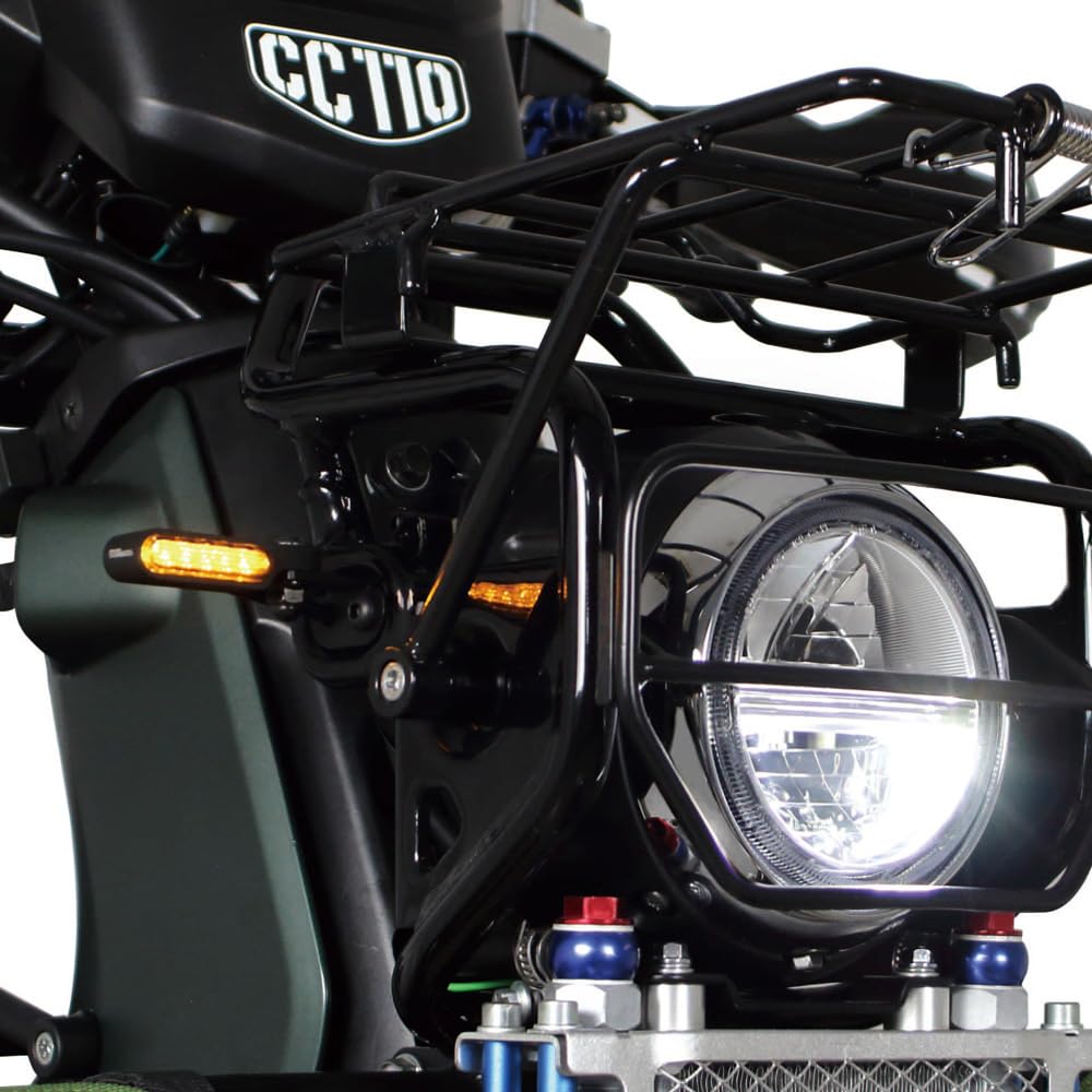 Special Parts Takegawa Oval Mini LED Turn Signal Kit for Cross Cub (TAKEGAWA) (Smoke) 110/50 (JA45/JA60/AA06)