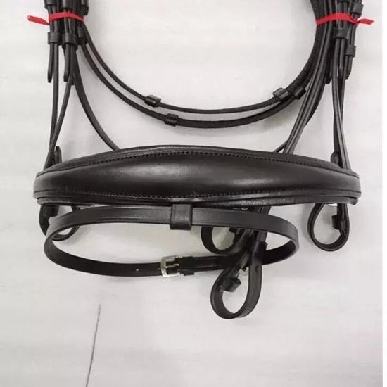 Beautiful Leather Padded Comfort Bridle with Black Colour Stone & Padding Dressage Bridle for Horses.