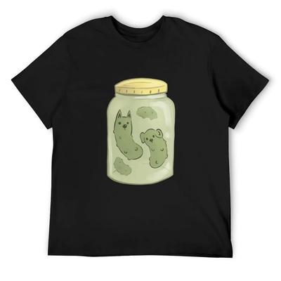 Dog Pickle Jar T-Shirt Personalized T-shirt Aesthetic Clothing New Edition Black T Shirts for Men