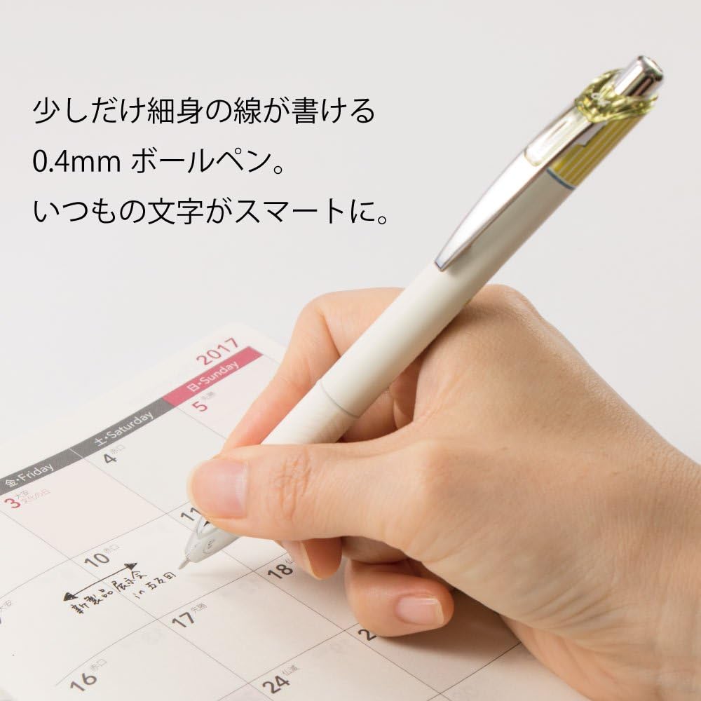 Pentel Ballpoint Pen Gel Ink Gel Crena 0.4mm Mimosa Yellow Shaft BLN74LG-A Black 10