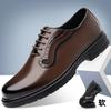 Fashion 2025 Spring New Men's Business Formal Casual Leather Shoes Fashion Solid Color British Korean Brock Wedding Shoes for Men