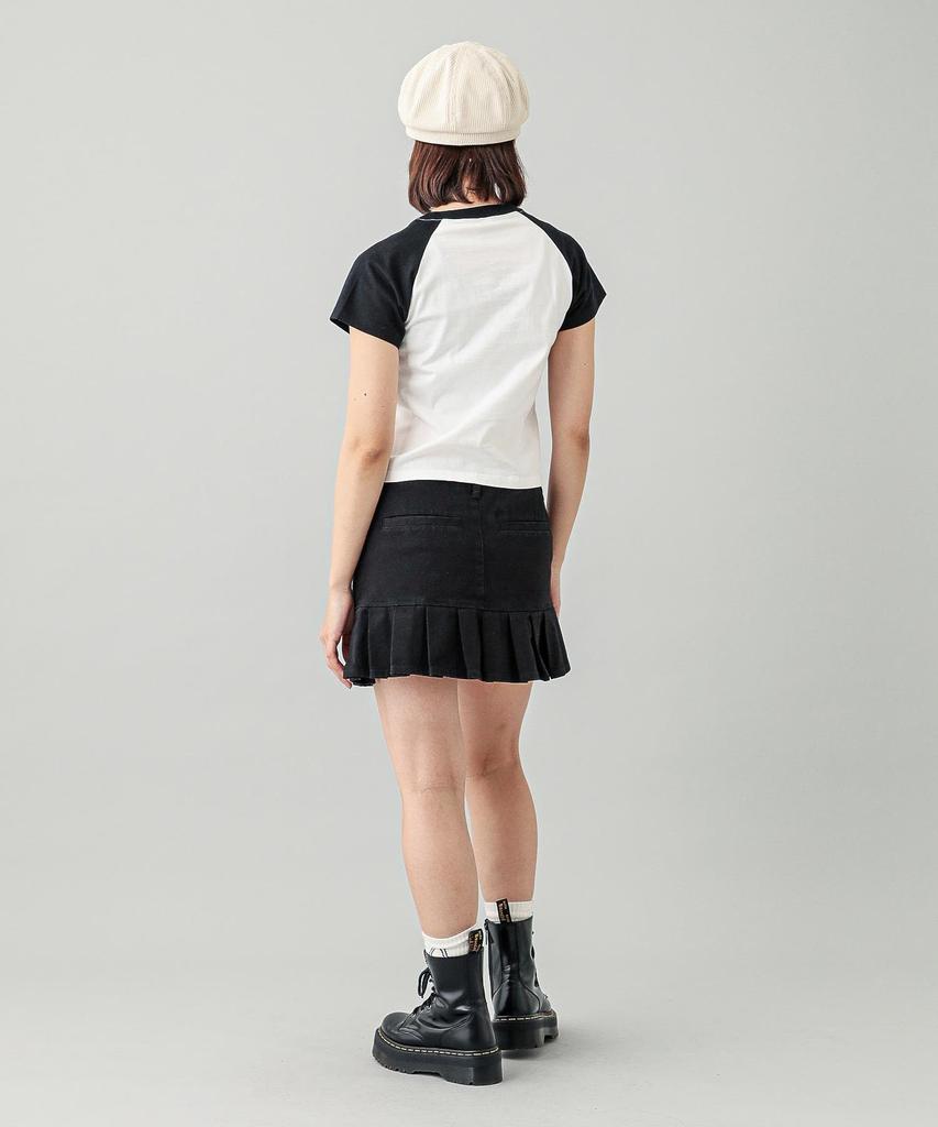 Burning Heart Raglan Short Sleeve Baby Small X-girl Tee, 105243011008, White,