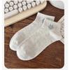 Sock Children's Product - Summer Lightweight Cotton Socks with Antibacterial and Anti-tangling Features, Lace-edged Short Socks, Mesh Short Tube Socks