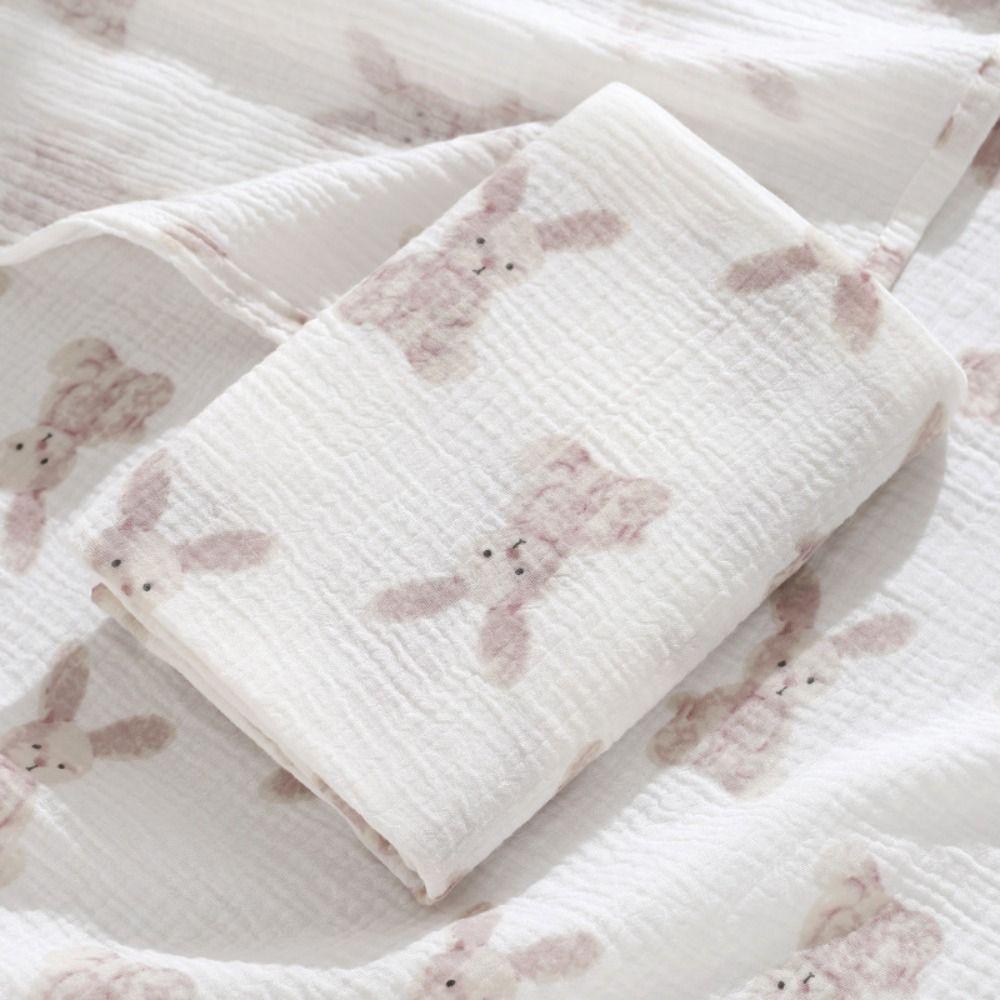 Breathable Gauze Baby Swaddle Blanket Double-Layered Baby Quilt Gauze Wrap Blanket  For Newborn