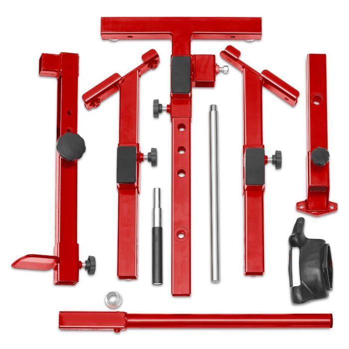 Montážní stojan na motocykl - ConStands MD4 - Červený - Kompatibilní 12-21 palců - Robustní konstrukce