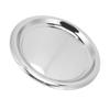 Stainless Steel Round Serving Tray 35cm Mirror Polished Metal Silver Bar Tray Circular Serving Platter for Drinks