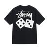 Stussy Style Mens Loose Fit Cotton Crew Neck Short Sleeve T-Shirt With Cartoon Print Casual Tee