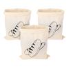 3 Pcs Linen Bread Bags Reusable Drawstring Homemade Bread Container Bags for Fruit Vegetable 40x30cm