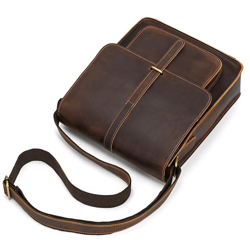 Vintage Fashion Men's Shoulder Bag Genuine Leather Men Sling Bag Cow skin genuine leather crossbody men messenger bag male