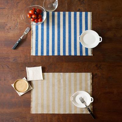 Linen Striped Table Mat (Choose 1 of 2 Colors)