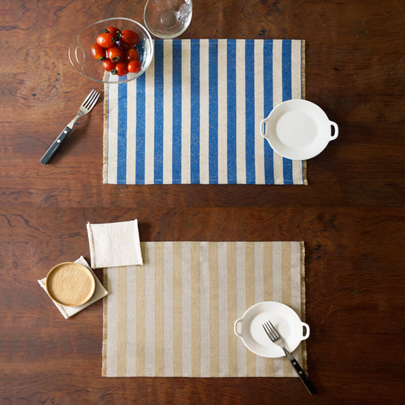 Linen Striped Table Mat (Choose 1 of 2 colors) beige