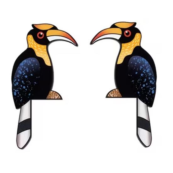 

Yousheng 2Pcs Hornbill Door Corner Decor Decorative Door Frame Toppers Peel And Stick No Drill Waterproof Wall Decoration for Indoor Outdoor
