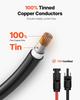 30.48m/100FT Solar Panel Extension Wire Female & Male Connectors 6mm²/10AWG Set of 2