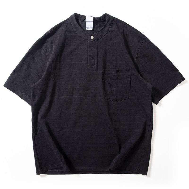 Short-Sleeved T-Shirt for Men, New Summer Style, Soft and Breathable Henley Shirt, American-Style Trendy Large Size Loose Fit Half-Sleeve