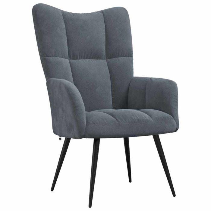 VidaXL Chaise de Relaxation Fauteuil de Détente Siège de Relaxation Chaise de Détente Salon Salle de Séjour Intérieur Gris 328074