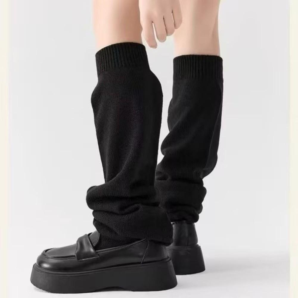 Solid Color JK Knee High Socks Korean-Style Mid-tube Socks Sock Sleeves Women's Leg Warmers Girl