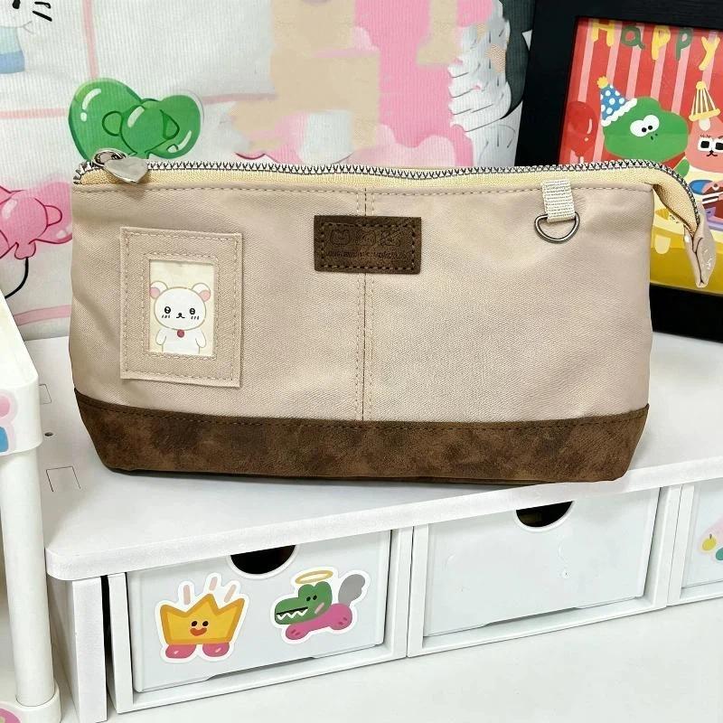 Kawaii Pencil Case Large Capacity Compact Portable Stationery Organizer for Students Travel Outdoor Sketch Use