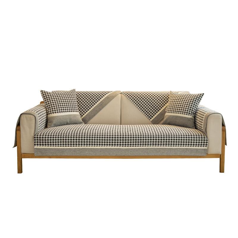 Sofa Cushion Four Seasons Universal Simple Modern Non-Slip Chenille Sofa Cover Cloth Cover Cover Cushion Nordic Backrest