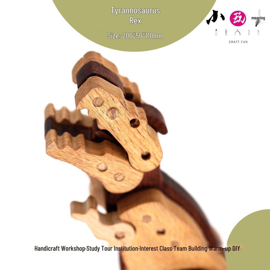 Tyrannosaurus Rex DIY Wooden Toy Assembly Kit for Workshops and Team Building
