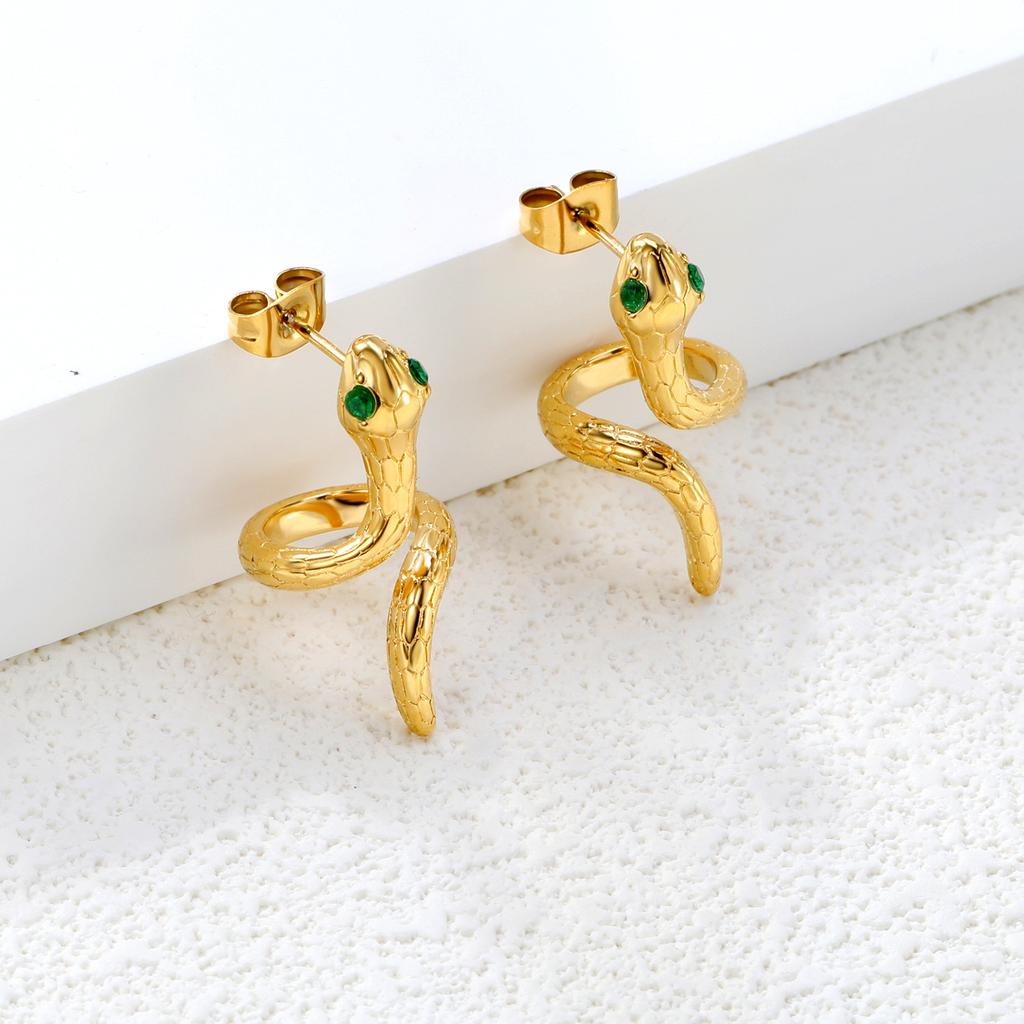 Minimalist Snake Ear Cuff Gold Jewelry Elegant Studs Fashion Earring for Women