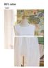French-Style Luxury Cotton Embroidered White Apron Dress