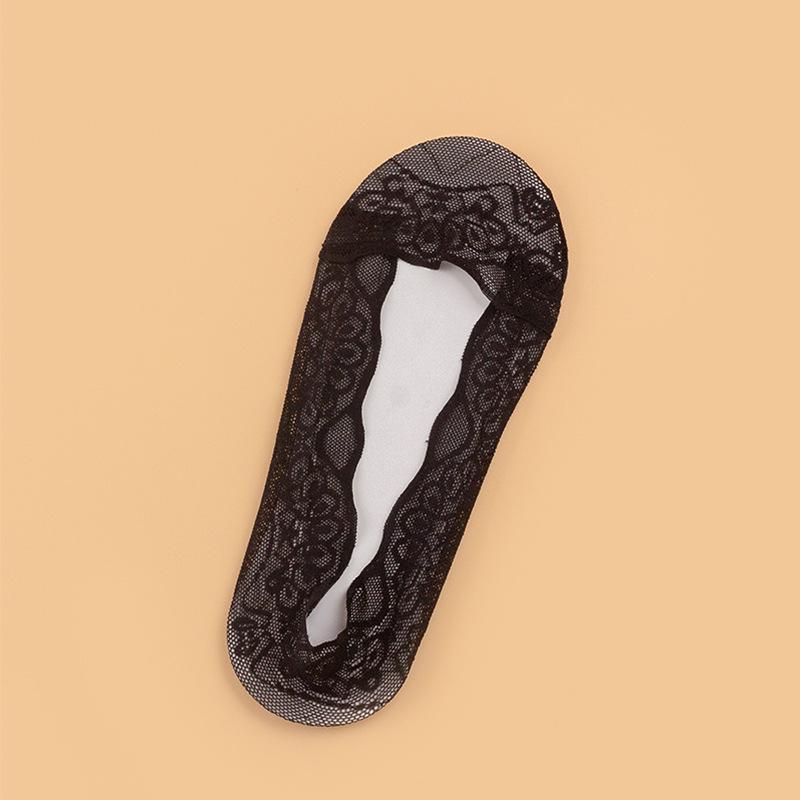 Women's Japanese Style Non-Slip Lace Boat Socks - Pure Cotton, Summer Thin, Invisible Shallow Mouth Socks