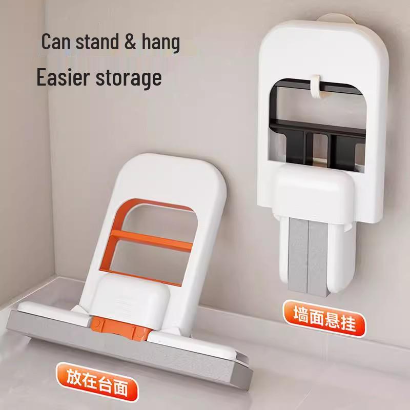Kolay Leke Çıkarma ve Su Emme İçin Kompakt Katlanabilir Hands-Free Sünger Mop