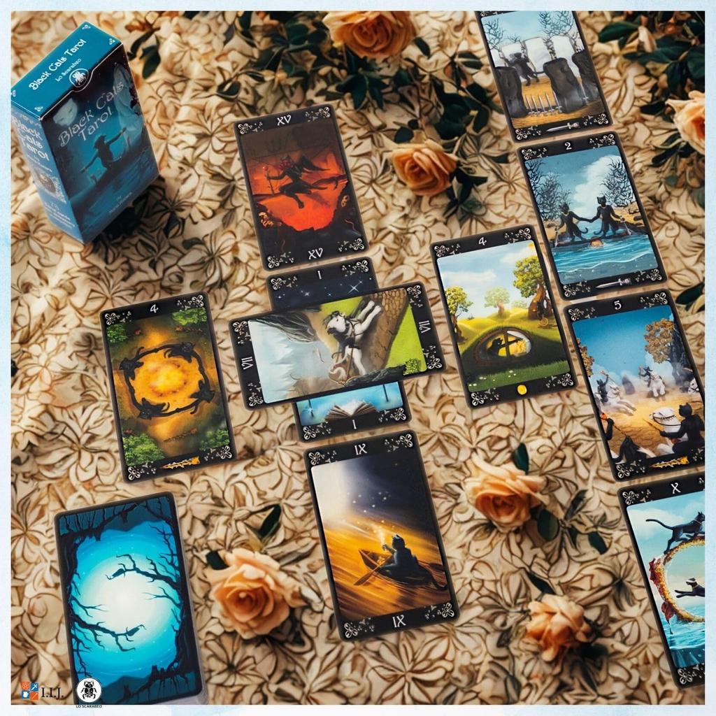 Black Cats Waite 78 Tarot with Japanese Authentic I.I.J Tarot, Edition, Cards, Cards, Cat, Instructions,