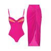 Updated Sexy Slim One-piece Swimsuit Womens Suspender Mesh Skirt Swimsuit Kit
