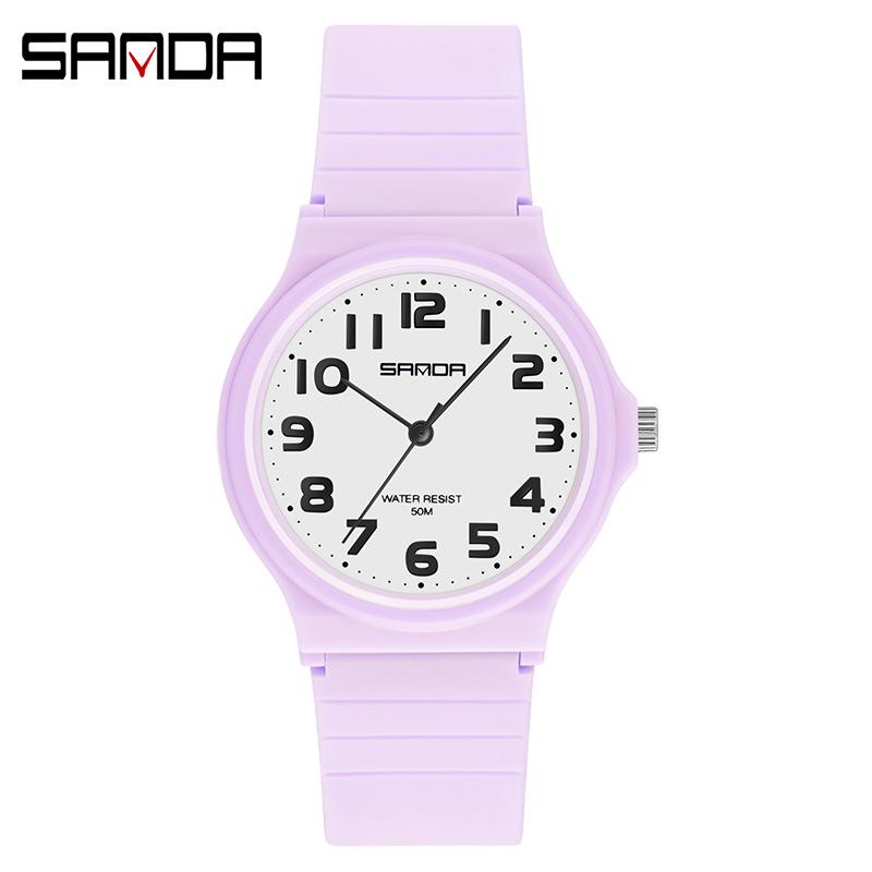 Sanda Fashionable Waterproof Quartz Watch for Students - Ideal for School, Parties, and Exams