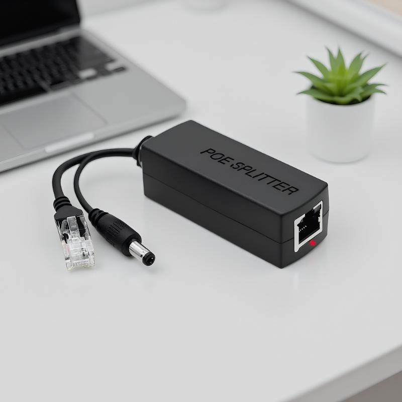 New 1Pcs 48V To 12V IEEE 802.3af Output Power Over Ethernet Splitter Adapter Security System POE Splitter DIY Accessories