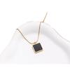 Exquisite Women's Titanium Steel Square Clavicle Necklace - Colorfast, Luxurious, and Versatile
