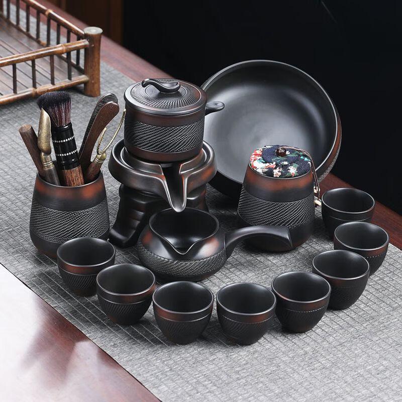 Qianyu Rotating Stone Mill Purple Clay Kung Fu Tea Set