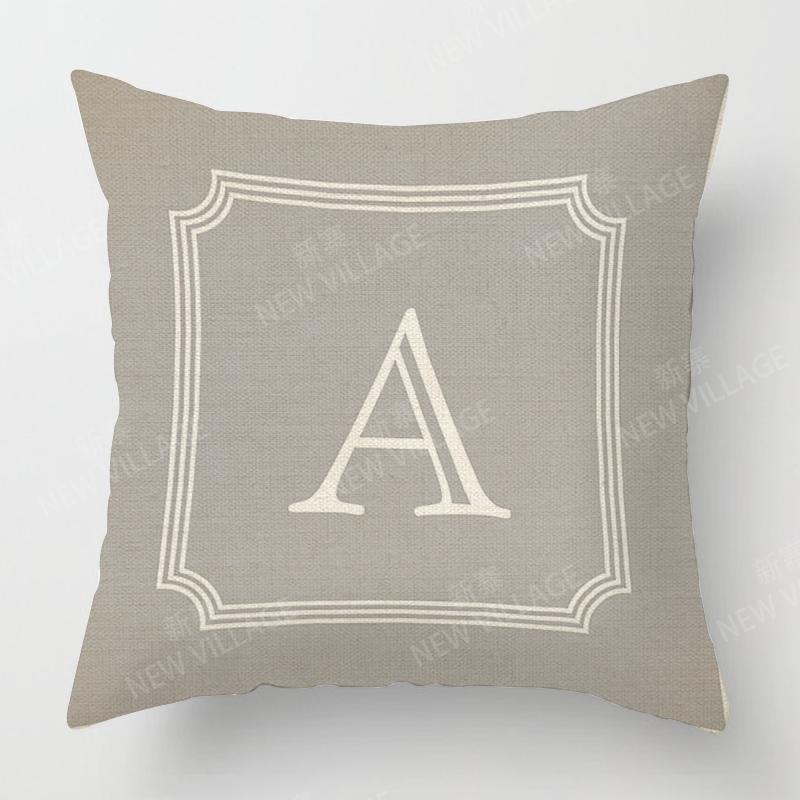 Home Living Room Fashion Grey Letter Decoration Cushion Covers Linen Throw Pillow Covers45*45 Pillowcase 40x40cm 50x50 45x45