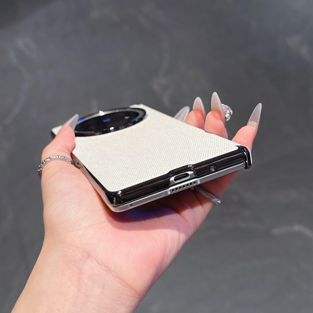 For VIVO X Fold 5 Case Luxury PU Leather Skin Magnetic Wireless Charging Protect Back Cover Case For VIVO X Fold 5 3 Pro Shell