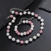 Buntes Diamantkugel-Ketten-Armband-Set für Herren Hip-Hop Nische Herren-Schlüsselbein-Kette Perlenarmband