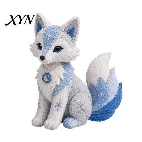 Bildschirmfreie Aktivität für Kinder Arktische Tiere DIY Patchwork-Set Anfänger, Winterwächter Tier-Nähset, 3D Anfänger Kuscheltier Mythisches Wesen