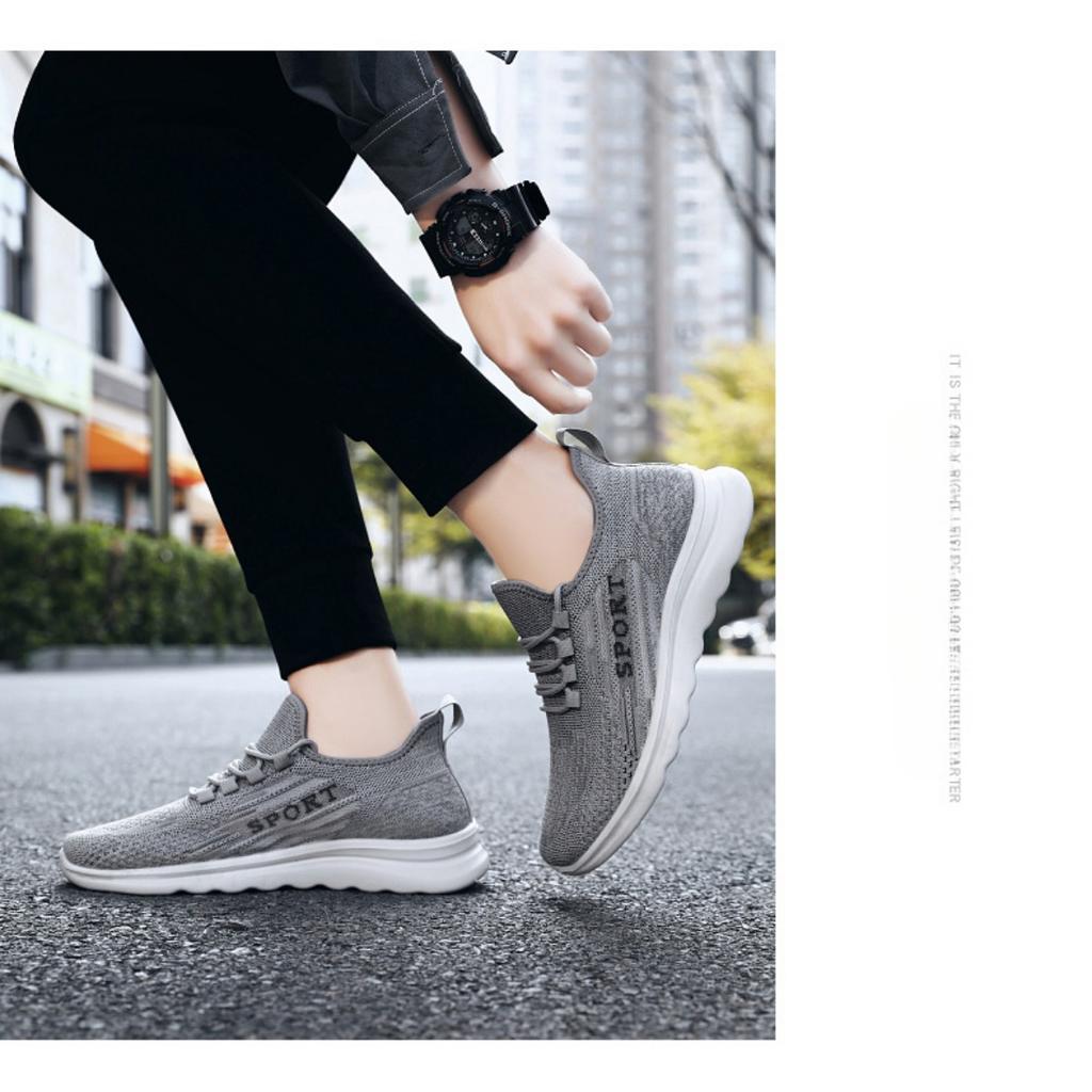 Men's Summer New Flyknit Single Shoes Casual Breathable Sports Shoes