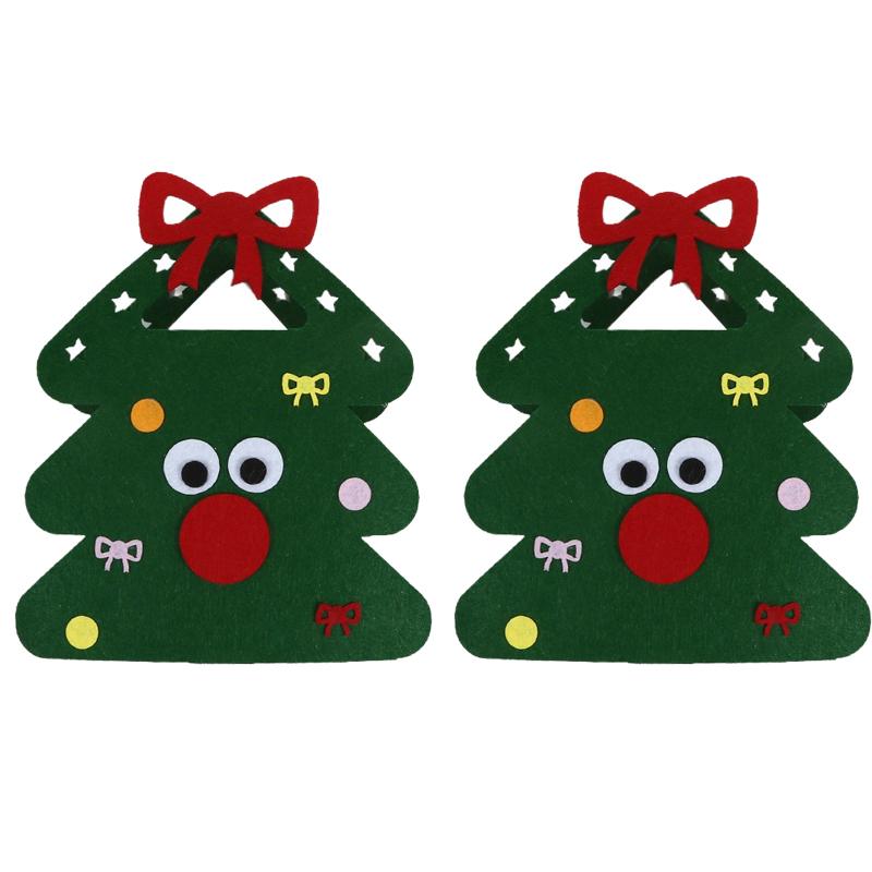 Christmas Gift Bag Creative Felt Cloth Children Candy Gift Bag Handheld Portable Apple Bag Holiday Party Favor Stocking Stuffers