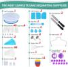 150pcs Cake Decorating Kit Baking Supplies Tools with Cake Turntable,Cake Pans Set for Beginners and Cake Lovers