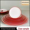 Thickened Two-Tone Melamine Round Serving Plate