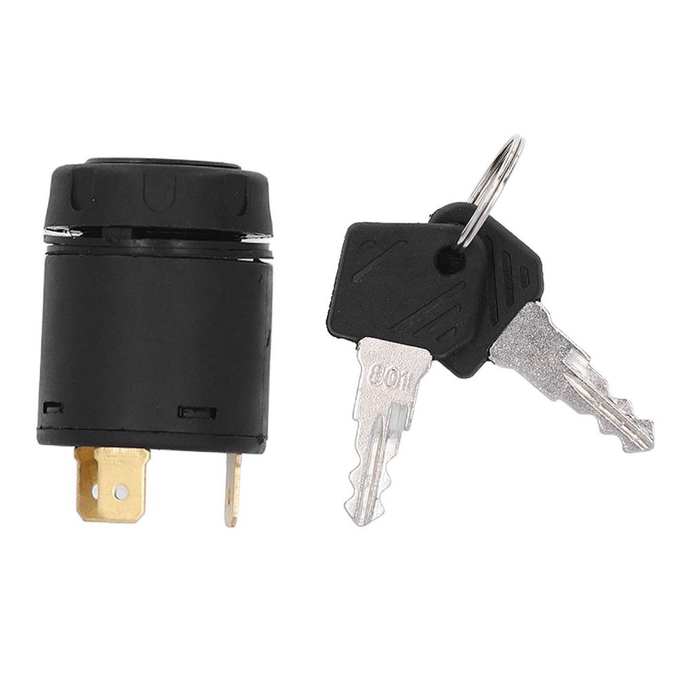 Plastic Material Forklift Ignition Switch with 2 Keys Key Switch Industrial Mining