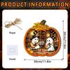 Cartoon Ghost Halloween Pumpkin Light-up Signage Lighted Pumpkin LED Lamp Wall Hanging Plaque Multi-functional Scenery Layout