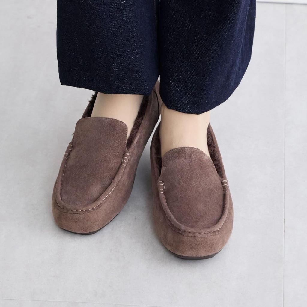 HIMIKO / Fluffy Moccasins / 641319D Brown 225