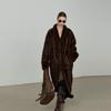 New thin medieval women's green fruit collar bat sleeve environmentally friendly fur mink coat imitation mink coat
